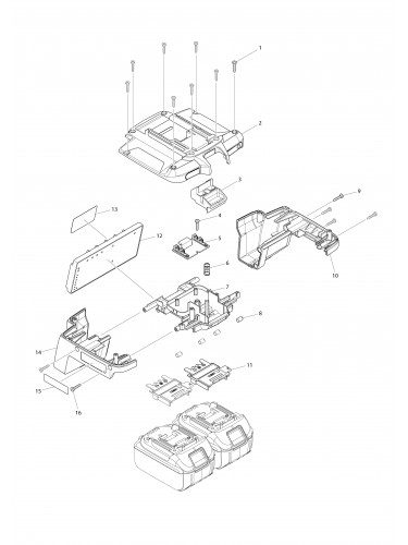 Vue éclatée Makita BCV03#01