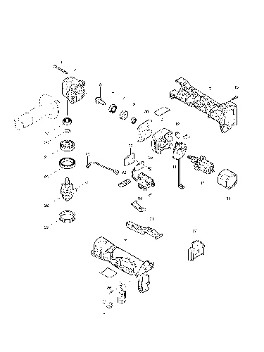PIECES DETACHEES PERCEUSE VISSEUSE D'ANGLE MAKITA BDA350RFJ