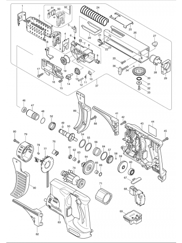 PIECES DETACHEES VISSEUSE AUTOMATIQUE MAKITA BFR750D