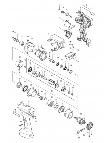 Vue éclatée Makita BFT125F#01