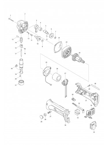 Vue éclatée Makita BJN160#01