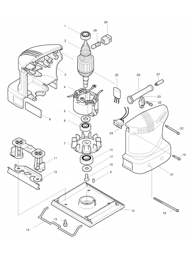 PIECES  DETACHEES  PONCEUSE DE PAUME MAKITA 4540