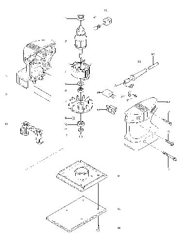 PIECES  DETACHEES PONCEUSE  MAKITA BO4560