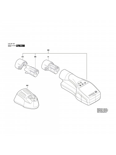 Vue éclatée Bosch D-tect120 3601K81300 #01
