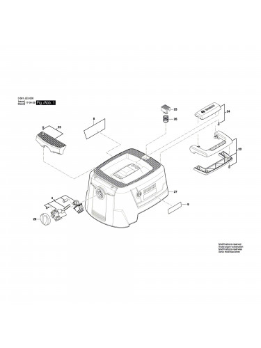 Vue éclatée Bosch GAS15 3601JE5000 #01