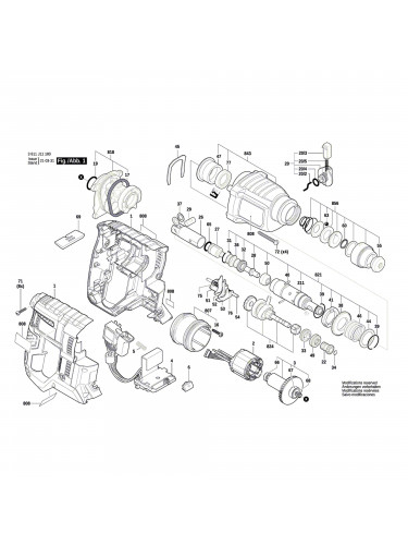 Vue éclatée Bosch GBH18V-21 3611J11100 #01