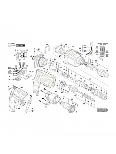 Vue éclatée Bosch GBH2-20D 3611B5A401 #01