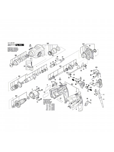 Vue éclatée Bosch GBH2-21 3611BA6000 #01