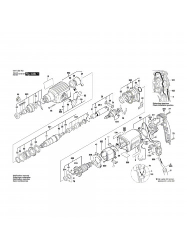 Vue éclatée Bosch GBH2-22RE 0611250703 #01