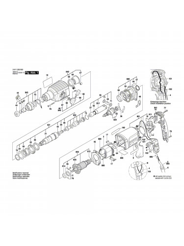 Vue éclatée Bosch GBH2-22S 0611250003 #01