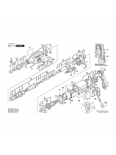 Vue éclatée Bosch GBH2-23RE 3611B50400 #01