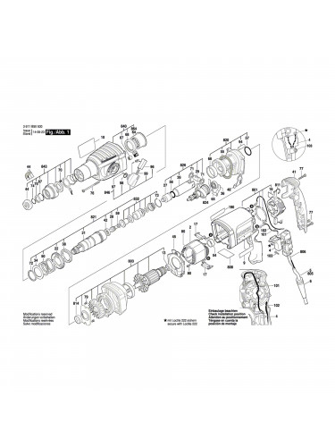 Vue éclatée Bosch GBH2-23REA 3611B50500 #01