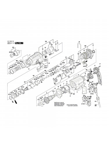Vue éclatée Bosch GBH2-24DF 3611BA0100 #01