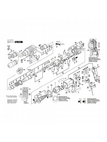 Vue éclatée Bosch GBH2-24DFR 0611238703 #01
