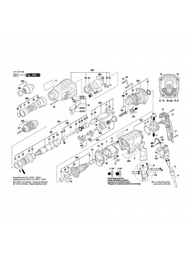Vue éclatée Bosch GBH2-24DFR 3611B73000 #01