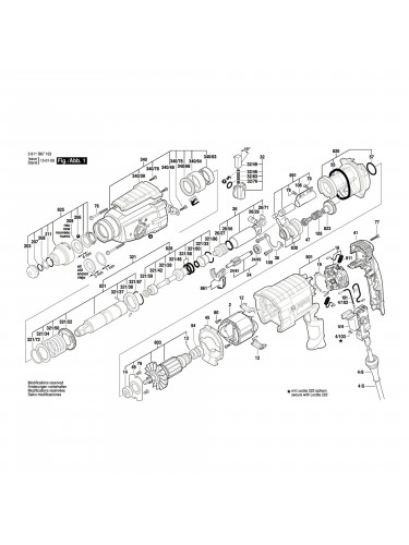 Vue éclatée Bosch GBH2-25DV 3611B67103 #01
