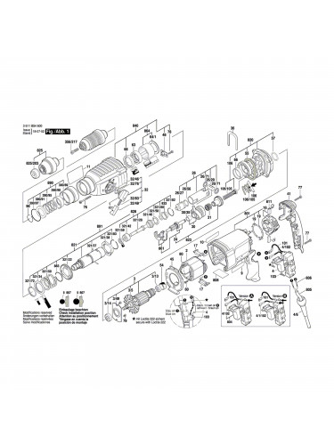 Vue éclatée Bosch GBH2-25F 3611B54600 #01