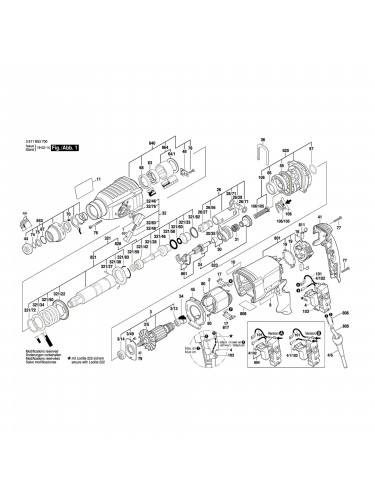 Vue éclatée Bosch GBH2-26 3611B53700 #01