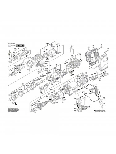Vue éclatée Bosch GBH2-26DBR 0611255503 #01