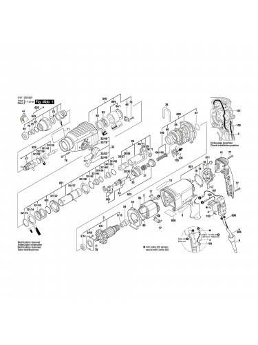 Vue éclatée Bosch GBH2-26DE 0611253603 #01