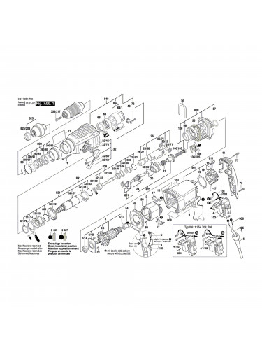 Vue éclatée Bosch GBH2-26DFR 0611254703 #01