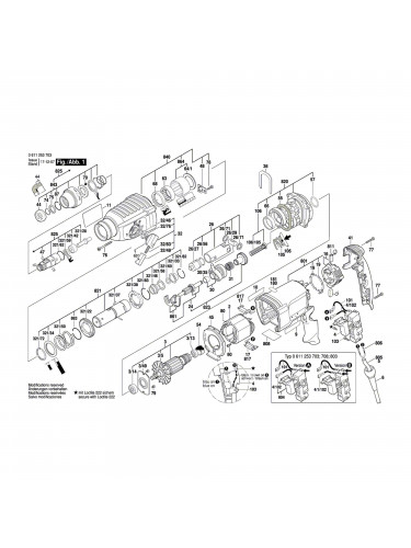Vue éclatée Bosch GBH2-26DRE 0611253703 #01