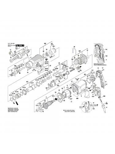 Vue éclatée Bosch GBH2-26E 0611251603 #01