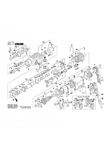 Vue éclatée Bosch GBH2-26RE 0611251703 #01