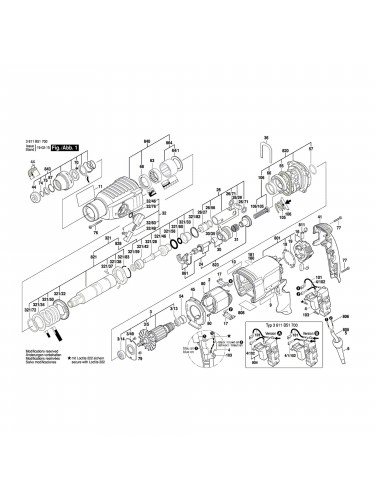 Vue éclatée Bosch GBH2-26RE 3611B51700 #01
