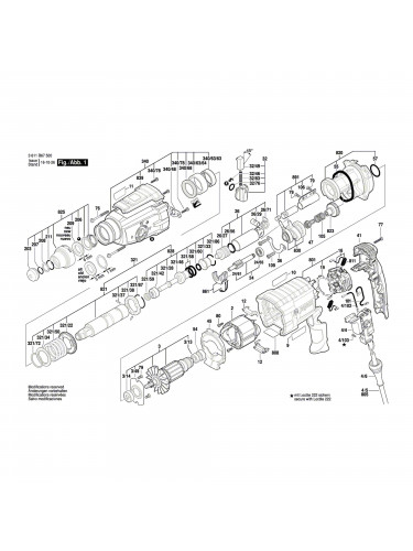 Vue éclatée Bosch GBH2-28 3611B67500 #01