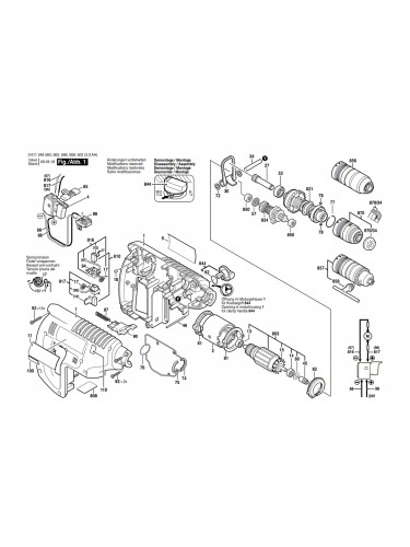 Vue éclatée Bosch GBH24VFR 0611246560 #01