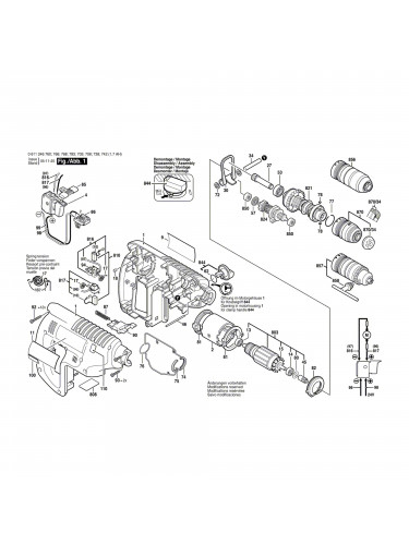 Vue éclatée Bosch GBH24VFR 0611246703 #01