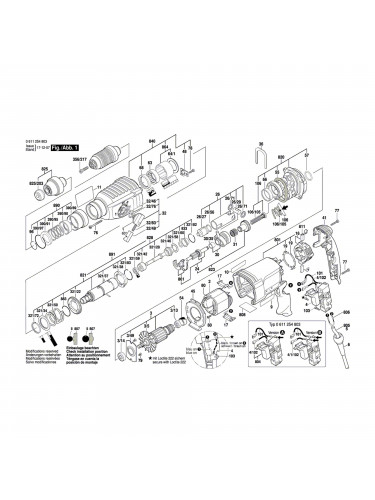 Vue éclatée Bosch GBH2600 0611254803 #01