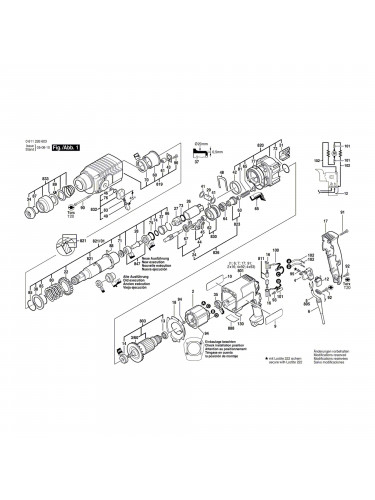 Vue éclatée Bosch GBH2SE 0611226603 #01