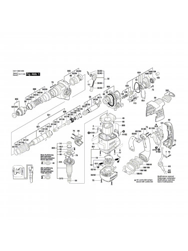 Vue éclatée Bosch GBH3-28DFR 3611B4A000 #01