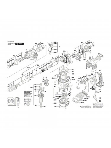 Vue éclatée Bosch GBH3-28DRE 3611B3A000 #01