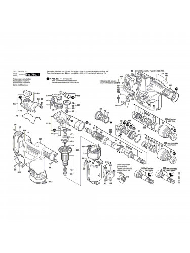 Vue éclatée Bosch GBH3-28E 0611239703 #01