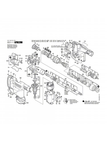 Vue éclatée Bosch GBH3-28FE 0611249760 #01