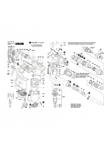 Vue éclatée Bosch GBH4-32DFR 3611C32100 #01