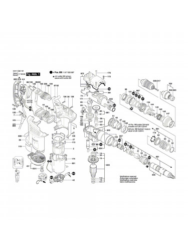 Vue éclatée Bosch GBH4-32DFR 3611C32101 #01