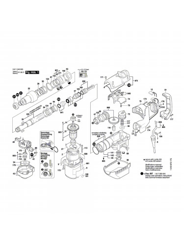 Vue éclatée Bosch GBH5-38D 0611240003 #01