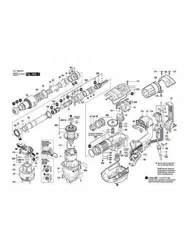 Vue éclatée Bosch GBH5-40D 3611B69001 #01