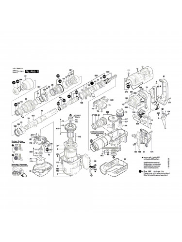Vue éclatée Bosch GBH5-40DCE 3611B64000 #01