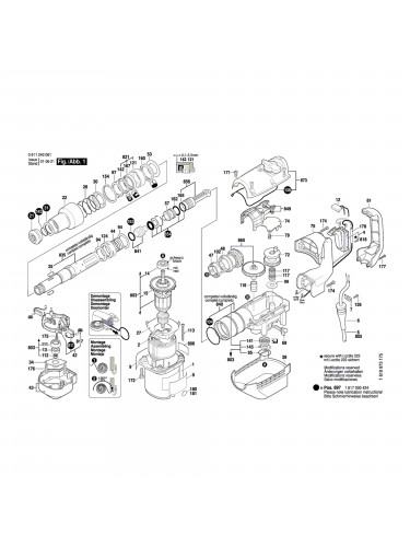 Vue éclatée Bosch GBH5400 0611240061 #01