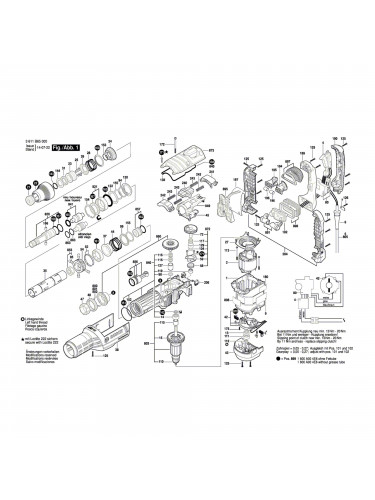 Vue éclatée Bosch GBH8-45DV 3611B65000 #01