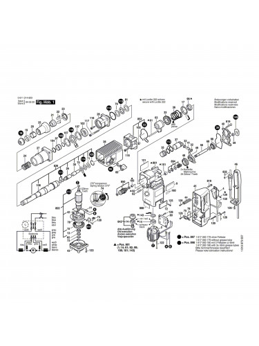 Vue éclatée Bosch GBH8/65DCE 0611214603 #01