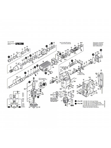 Vue éclatée Bosch GBH8/65DCE 0611214803 #01