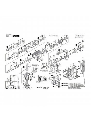 Vue éclatée Bosch GBH8DCE 0611231703 #01