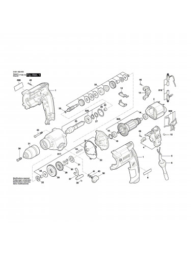 Vue éclatée Bosch GBM13-2RE 3601AB2000 #01