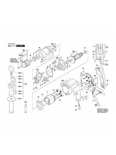 Vue éclatée Bosch GBM13HRE 3601K496A0 #01